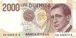 ITALY 2000 LIRE 1990, P-115, UNC