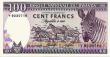 CU 1989 Rwanda 100-Francs Zebra Note
